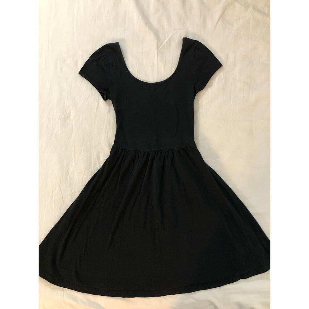 Vintage Y2K Mossimo Supply Co black short sleeve mini dress Size XS